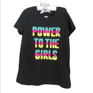 Old Navy Flip Sequin Tee Girls Size 6